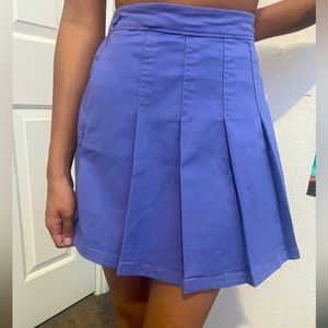Pleated purple mini skirt